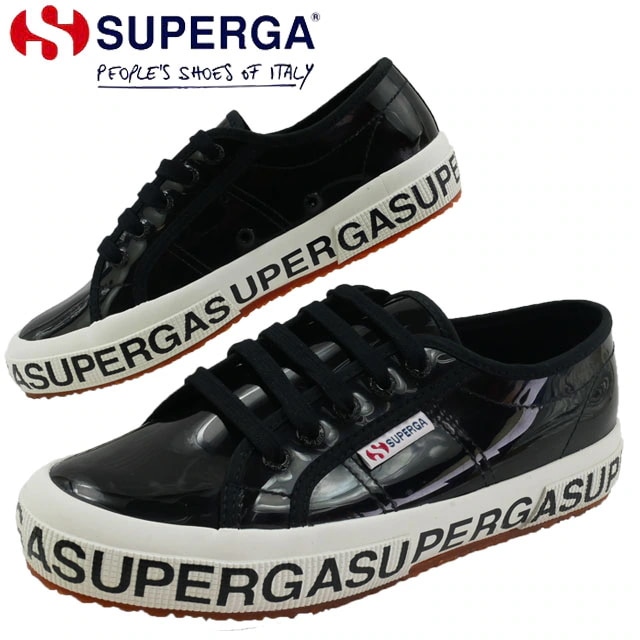 スペルガ SUPERGA スニーカー レディース 2750 COTTRANSPLETTERINGW ローカット カジュアルシューズ 靴 ブラック 黒 S00GT70