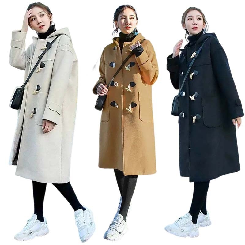 コート レディース 冬 ダッフルコート ロング 大きいサイズ 長袖 フード付き 厚手 ロングコート 通勤服 デート アウター