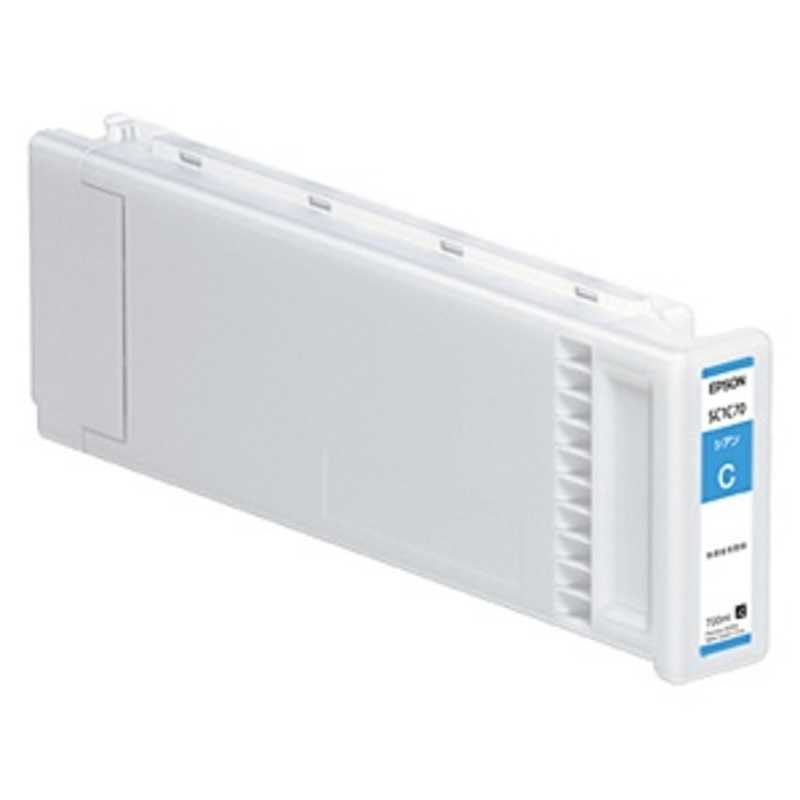 エプソン　EPSON　純正プリンターインク 700ml シアン　SC1C70