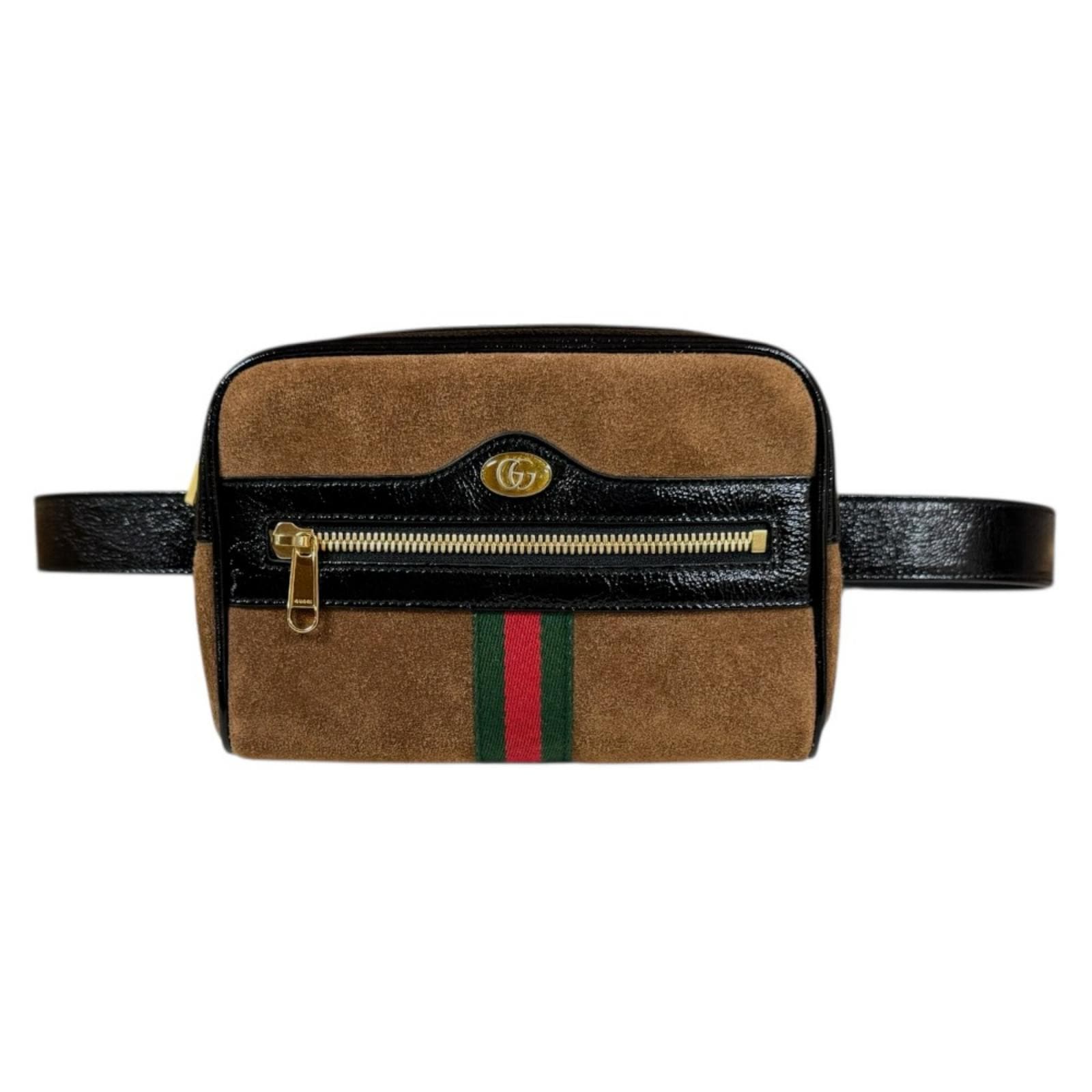 グッチ スモール ベルトバッグ オフィディア ウエストバッグ スウェード 517076 ブラウン GUCCI 中古