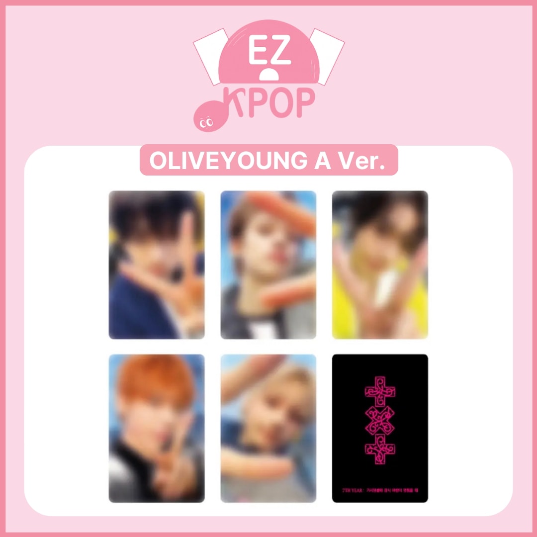 【5種セット】 TXT 7TH YEAR: 가시덤불에 잠시 바람이 멈췄을 때 OLIVEYOUNG 公式特典トレカ