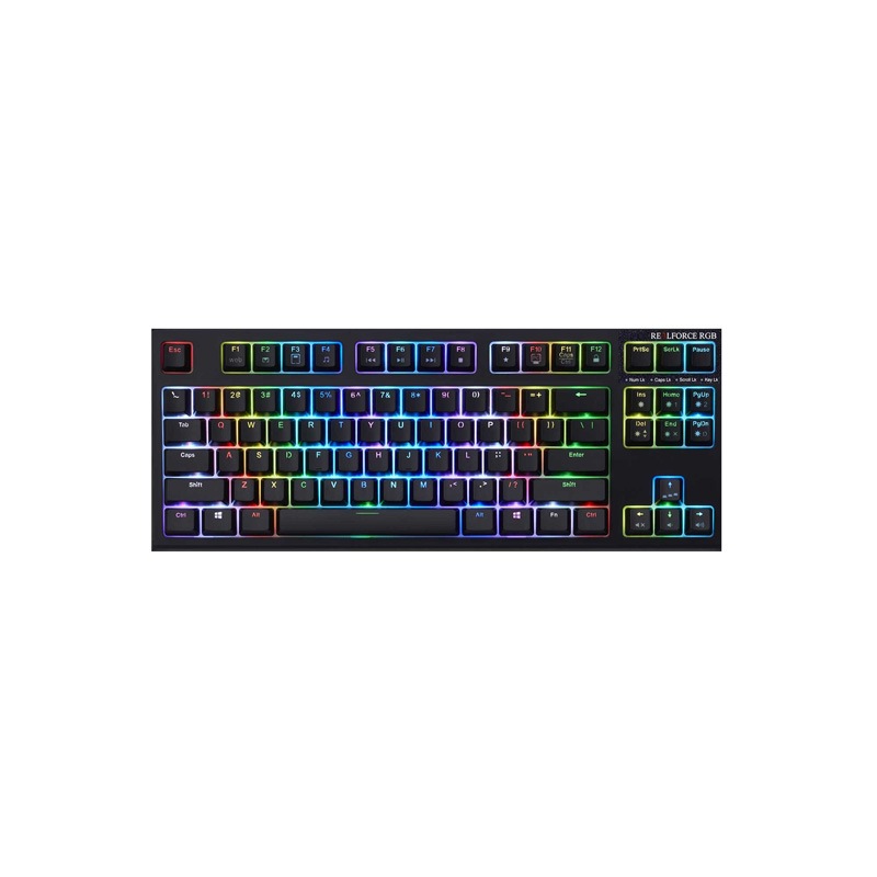 REALFORCE リアルフォース R2TLA-US4G-BK テンキーレス RGB 日本製 プレミアムキーボード ブラック