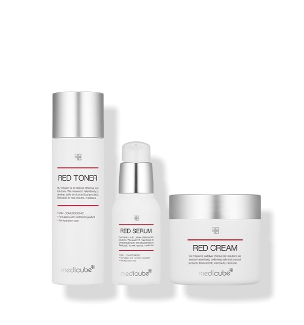 レッドライン 2.0 3種 SET(セラム 30ml+トナー 100ml+クリーム 50ml) #ニキビ肌に適した3種