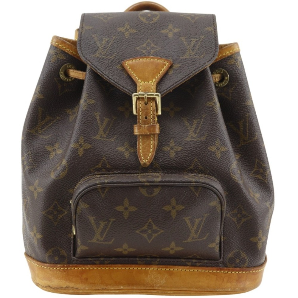 ミニモンスリ M51137 リュック・デイパック キャンバス 茶 SP1926 ユニセックス 中古品