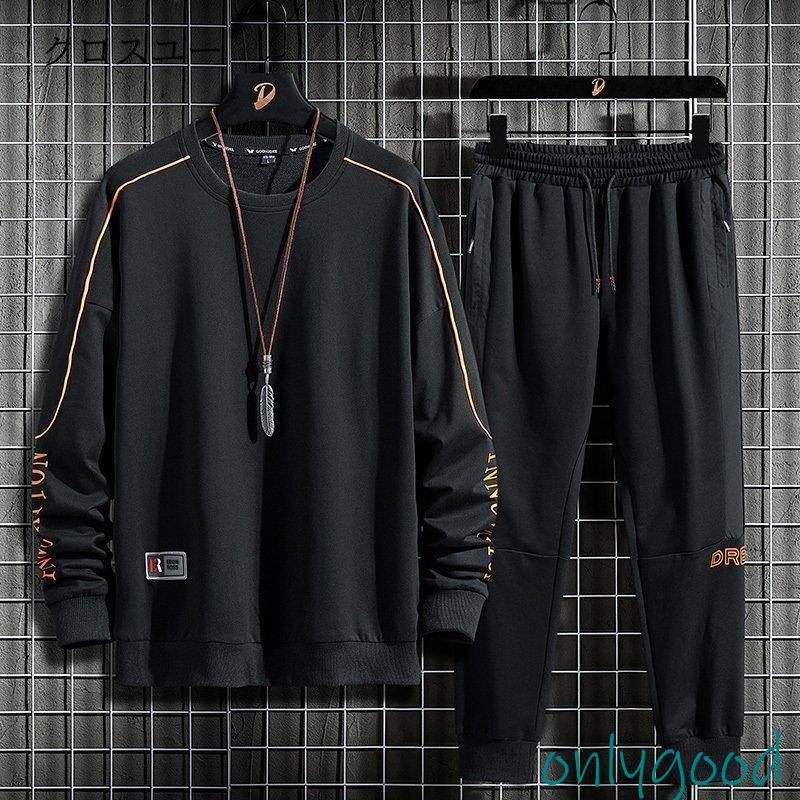 上下セット メンズ ブルオーバ スウェット上下セット ジャージ上下 秋冬 セットアップ ジョガーパンツ 運動着 トレーニングウェア
