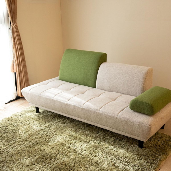 筑波産商 リビングソファー 組み替え式 布張り A1800 グリーン メーカー直送