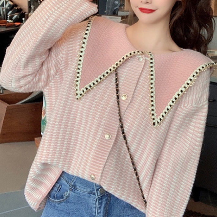 レディース トップス ニット セーター カーディガン 前開き 長袖 萌袖 Vネック 襟付き ボタン フェミニン ふわふわ ふっくら 伸縮性 かわいい 大人可愛い きれいめ シンプル カジュアル 上品 4,932円