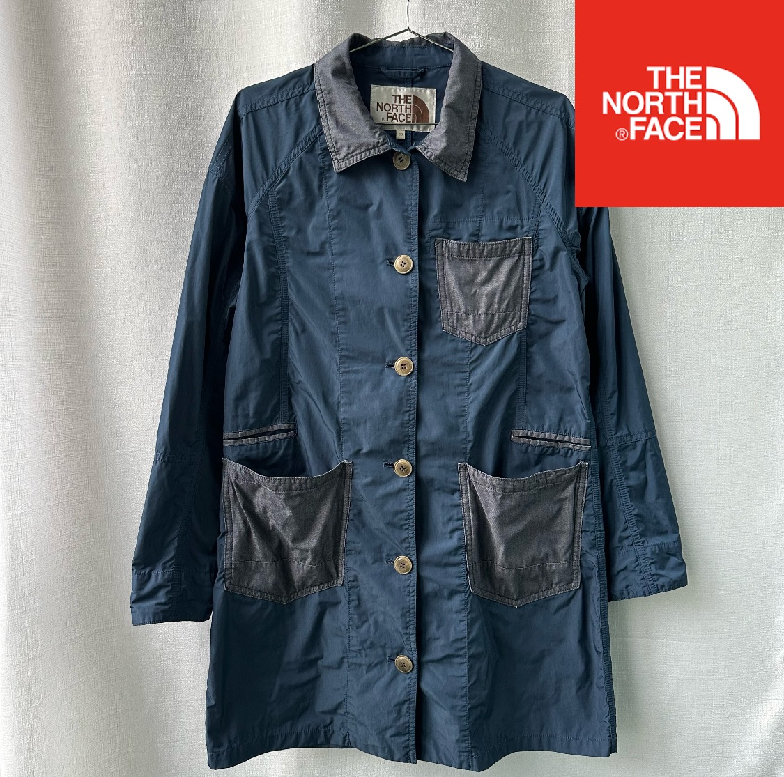 WHITE LABEL ワーク風ロングジャケット ネイビー 女性用 90(L)