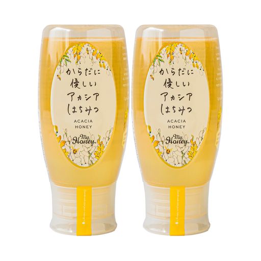 MYHONEY ハチミツ 非加熱 はちみつ アカシア 500G×2本 チューブボトル ハンガリー産 アカシア蜂蜜 100% 無添加 低GI 【 生はちみつ専門店 マイハニー 】