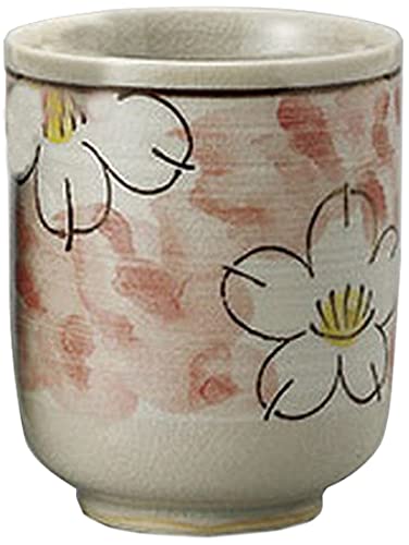 10個セット 組湯呑 花濃(赤)湯呑 [6 x 8cm] 土物 【料亭 旅館 和食器 飲食店 業務用 器 食器】