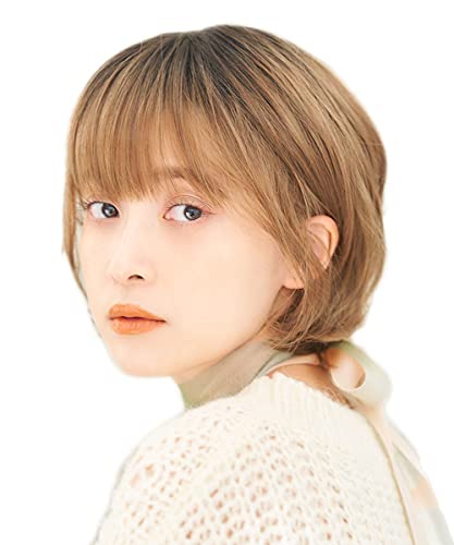 ウィッグ フルウィッグ 5カラー Mサイズ ラテショート (ダークブラウン)