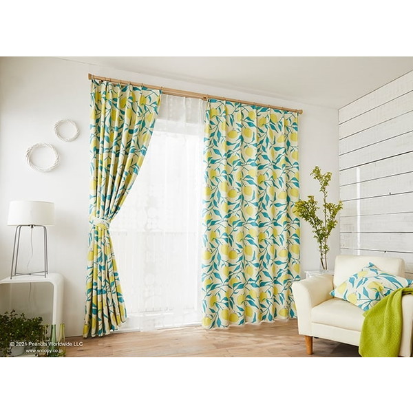 スミノエ ピーナッツ 遮光 カーテン キャンプレモン 100178cm P1040 メーカー直送