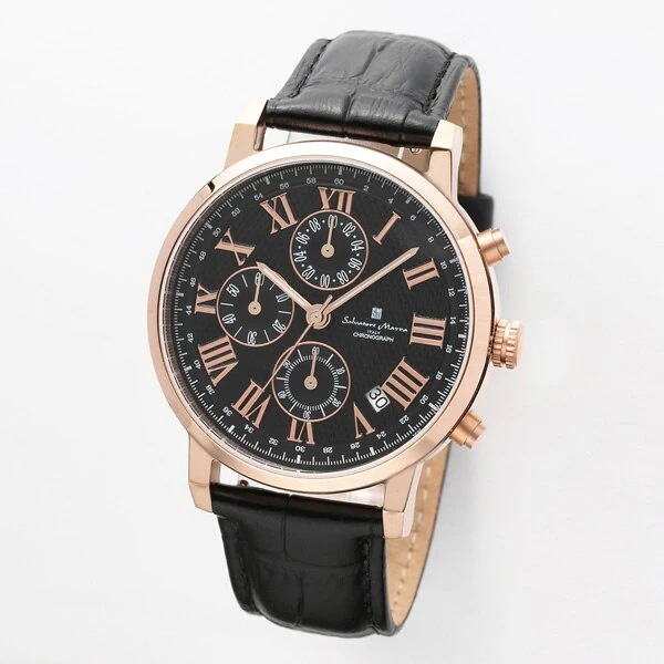 取寄品 正規品 Salvatore Marra 腕時計 SM22103-PGBK 腕時計