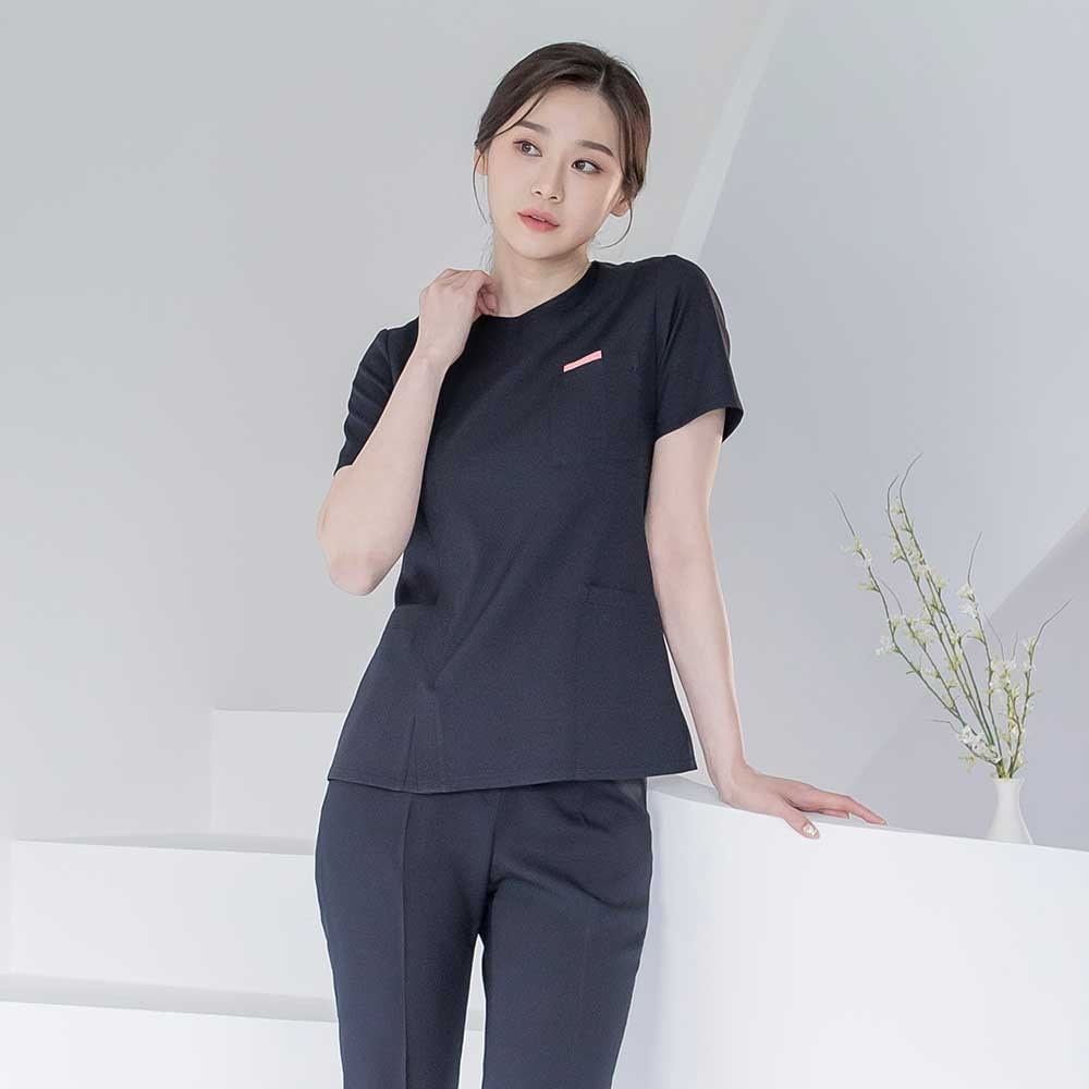 看護服のトップジッパー型洗濯性良い看護師服制服スマイル185