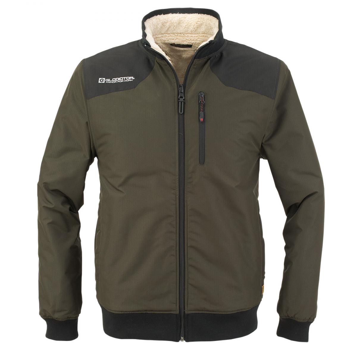 コーコス信岡 GLADIATOR リバーシブル 防寒 ジャケット アーミー ベージュ L G-9901 防風 保温性 オックス ボアフリース 胸ポケット