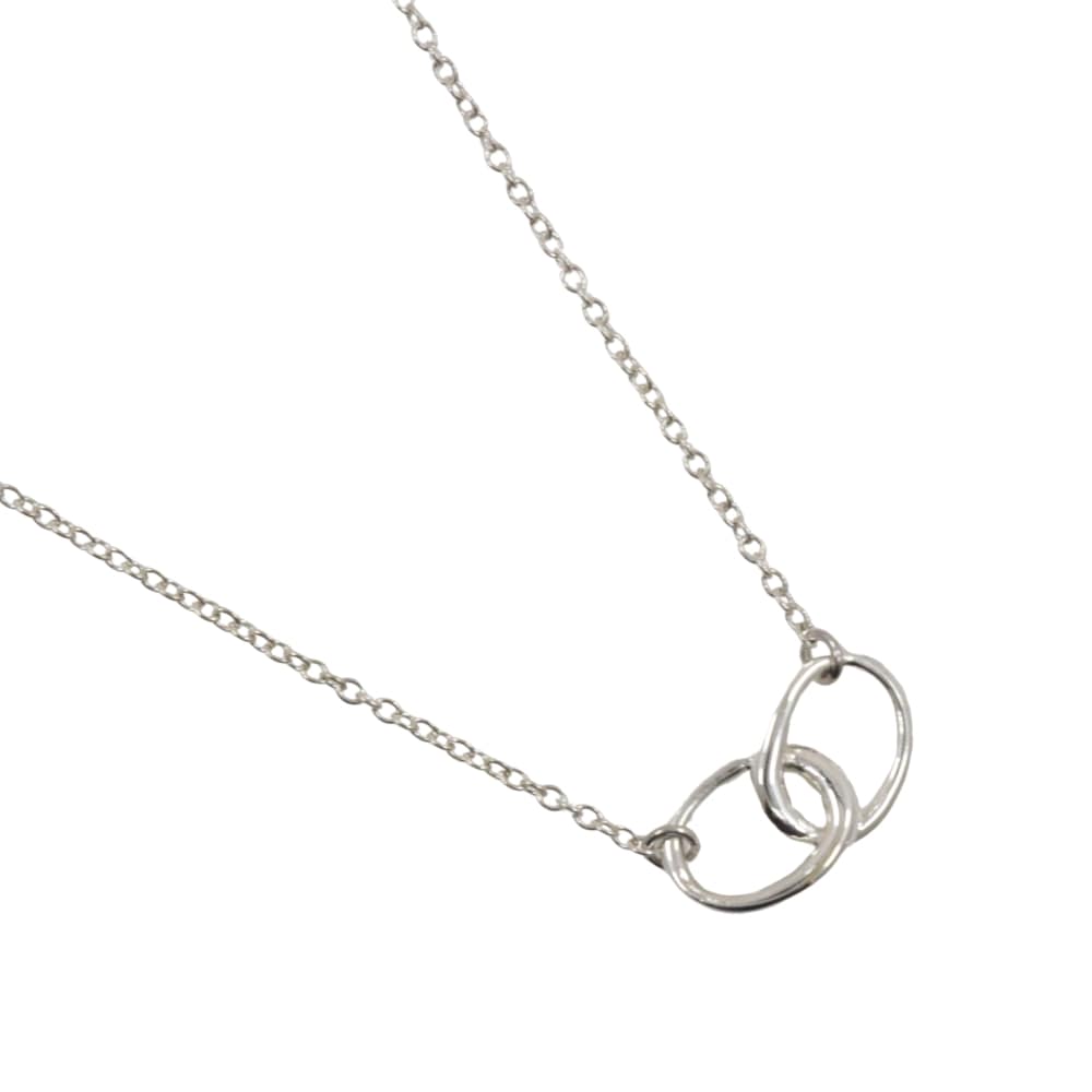 ダブルループ ネックレス シルバー925 約1.69g レディース 中古品 Aランク