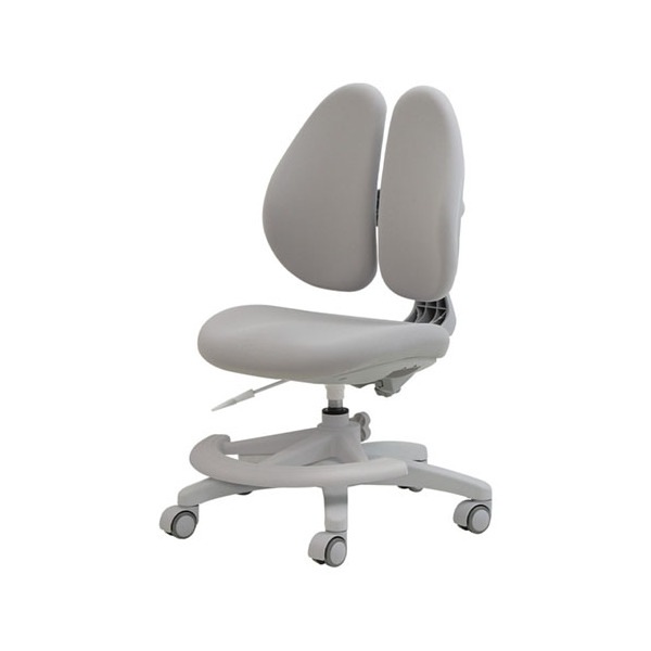 Netforce RBT-1FR-W-GYGY グレーフレーム×グレー ラビットチェア オフィスチェア (足置き付) メーカー直送