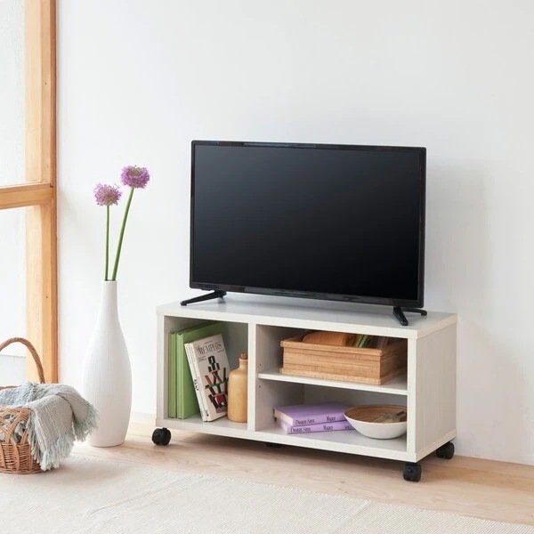 白井産業 FUL-4080TVWH キャスター付テレビ台 (幅80cm) メーカー直送
