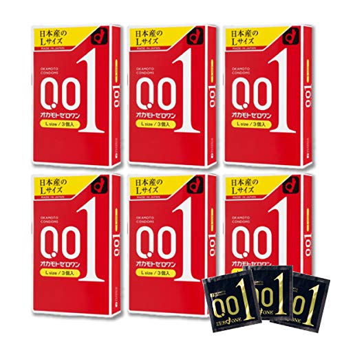 ６箱オカモトゼロワン0.01ミリLサイズ 3個入りx6箱(4547691775122-6)