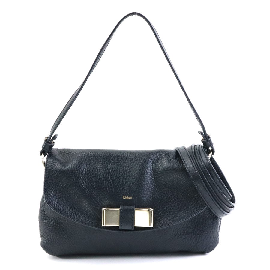 クロエ Chloe ショルダーバッグ レザー ブラック レディース h30614k 13,350円