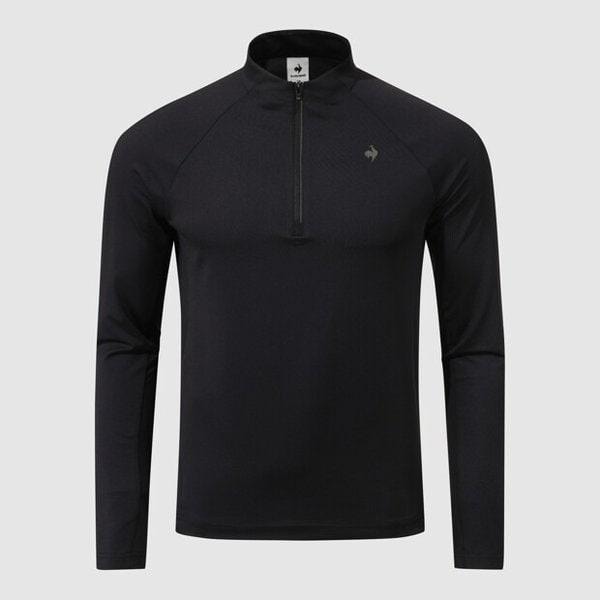 [] 男性ハイブリッド長袖ジップアップTシャツ BLK / QR121ERL11