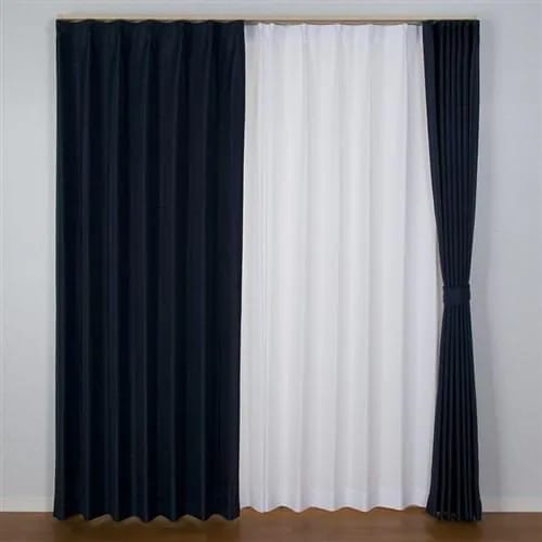 [100×178]カーテンレガシー ネイビー 2枚入 遮光 形状記憶加工 ウォッシャブル