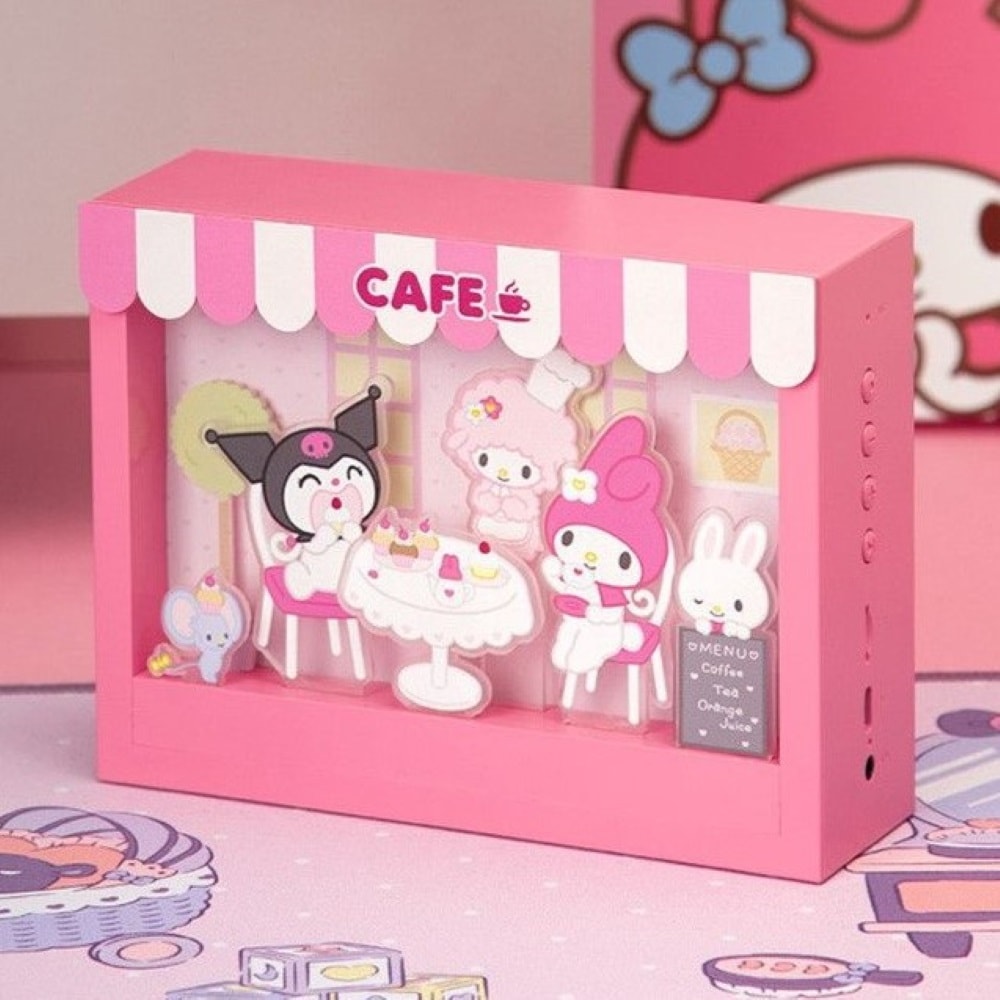 サンリオ カフェ ムードランプ Bluetoothスピーカー マイメロディ クロミムード灯 高音質 音楽 TFカード 再生有線 AUX連結 ハンズフリー 通話 キャンプ インテリア こどもの日 プレゼ