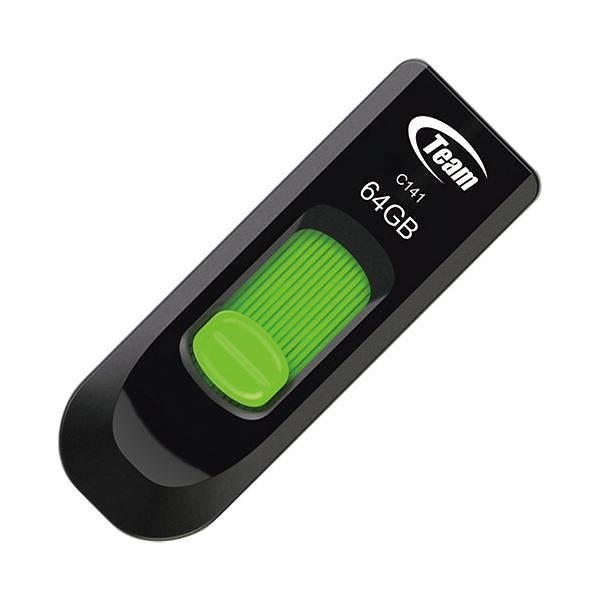 （まとめ） TEAM スライド式USBメモリ 64GB TC14164GG01[x3セット]