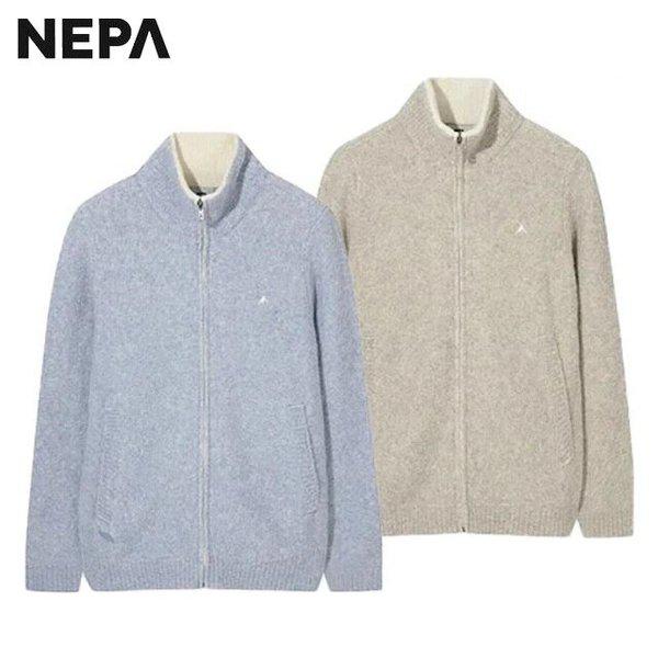 冬用 女性 ブークレ ハーフ ジップ セーター ジャケット - 7L85905