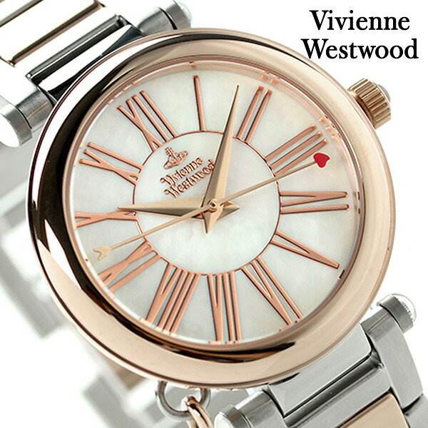ヴィヴィアン・ウエストウッド オーブ レディース 腕時計 VV006PRSSL Vivienne Westwood クオーツ ホワイトシェル×ピンクゴールド 時計