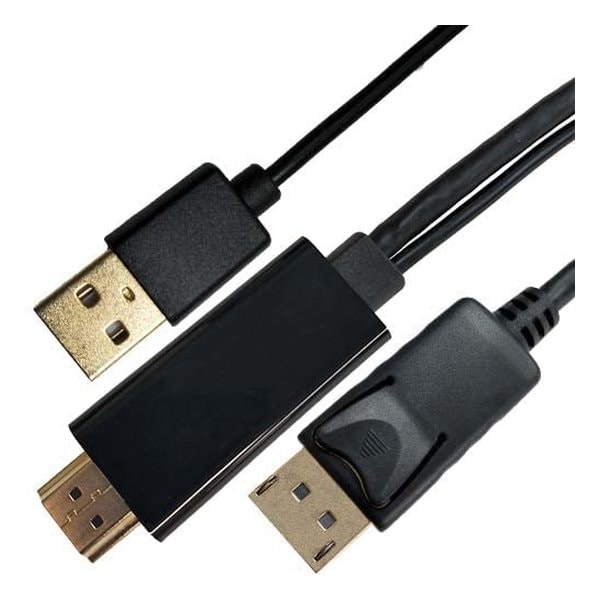 4K60Hz 対応HDMI to DisplayPortケーブル ブラック LDC-4K60HUD18