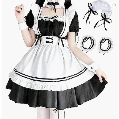 【超お得1つ買うと10個もらえる】一番安い メイド服 セクシー コスプレ ロリータ レディース メイド 服 ゴスロリ 萌え コスプレ 衣装 フ