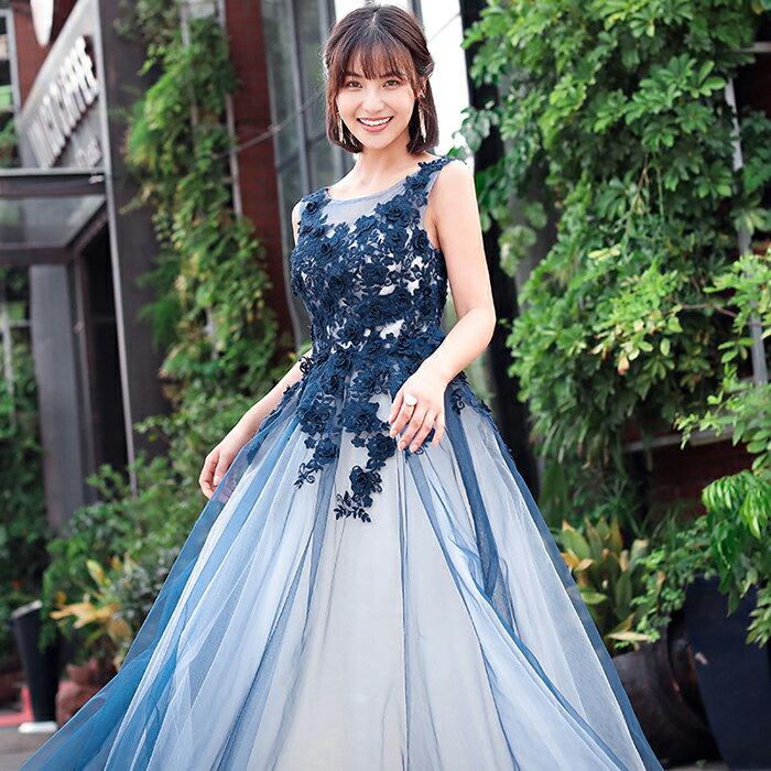 カラードレス 安い パーティードレス 二次会 ロング 結婚式 イブニングドレス 披露宴 フォーマルドレス 演奏会 花嫁 カクテルドレス 青 大きいサイズ