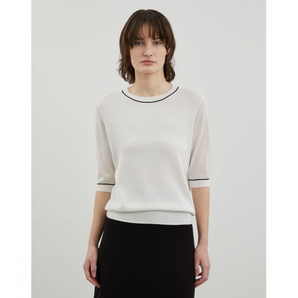 [オリビアローレン] カラーマッチングポイントニットプルオーバー_VOBBS4M3441