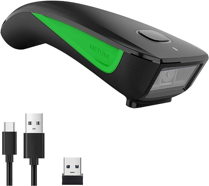 C740ミニバーコードスキャナー Bluetooth 2.4Gワイヤレス 有線3-in-1 バーコードスキャナーポータブルUSB CCDイメージリーダー タブレット用( C740)