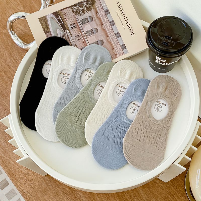 プレゼントいたします網眼船靴下女性は落ちない浅口コンタクト靴下防臭通気滑り止め靴下