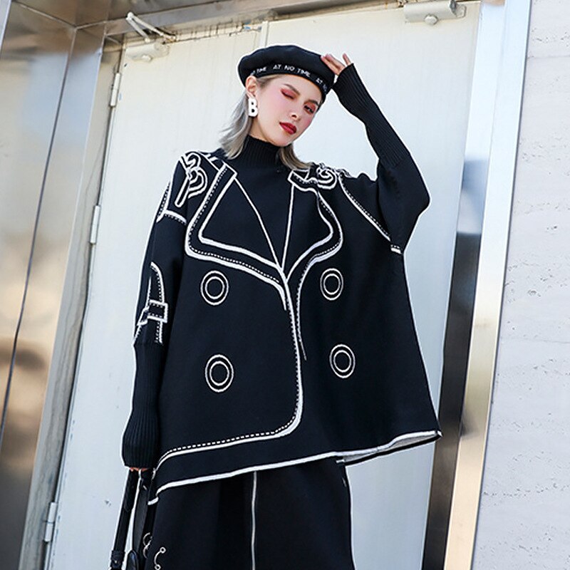 タートルネックニット ラブリータートルネック ベーシックニット秋冬ゆったり着痩せ効果セータートップス 両面着用レイヤードトップスLFZ344