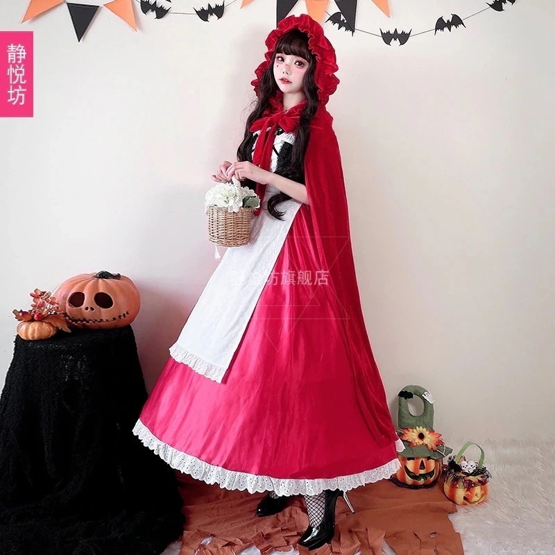 ハロウィン 赤ずきんちゃん ケープ 赤マント 魔女 ドレス プリンセス チュチュ スカート ドラマ 舞台 コス 衣装
