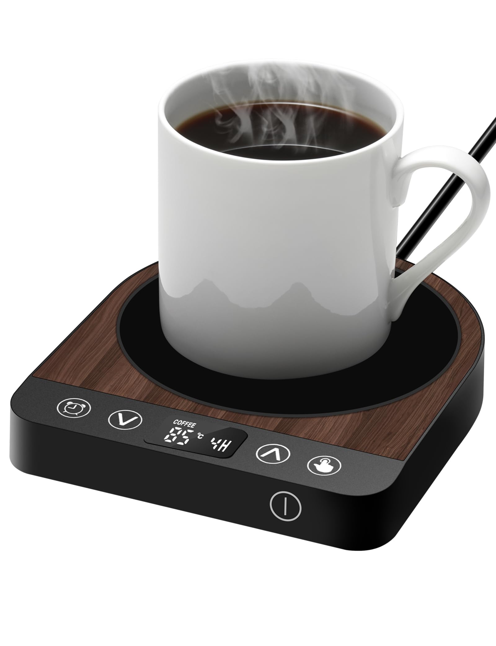 Kyerlish カップウォーマー コーヒーウォーマー 保温コースター マグカップウォーマー ドリンクウォーマー 【新登場プレゼント・5段階温度設定・最高85℃】 静音 保温 ４つ保温モード 13cm