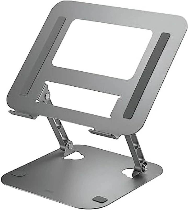 イーサプライ ノートパソコンスタンド タブレットスタンド 角度＆高さ無段階調整 折りたたみ スチール製 マグネット対応 姿勢改善