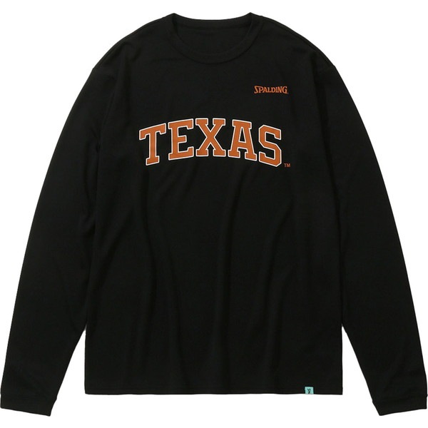 SPALDING スポルディング ロングスリーブTシャツ テキサス レタード バスケットボール 長袖Tシャツ SMT23133TX-1000