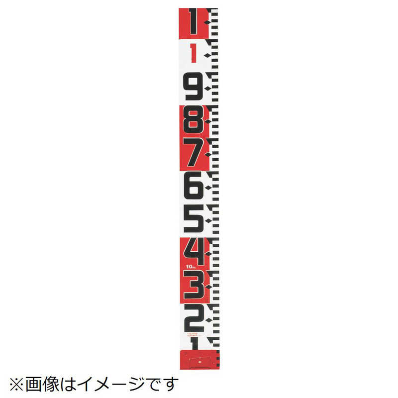 TJMデザイン　タジマ シムロンロッド-120長さ 10m/裏面仕様 1mアカシロ/紙函　SYR-10WK