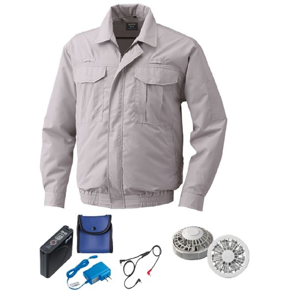 KU9055F 空調服 R 綿薄手 フルハーネス対応 FAN2200G・RD9261・LISUPER1セット シルバー 4L 17,318円