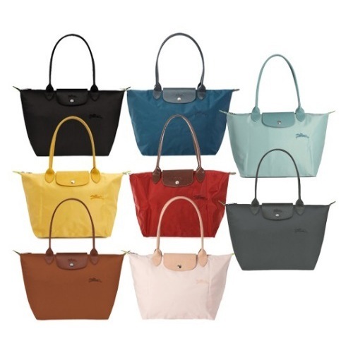 トートバッグ L2605919 ノワール ル プリアージュ グリーン リサイクル キャンバス ショルダーバッグ M