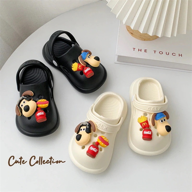 【20点セット】【急速出荷】子供用穴あき靴靴ボタンアクセサリーキャラクター立体可愛いサンダルイチゴ熊の赤ちゃん靴滑り止め ベビー靴 靴下