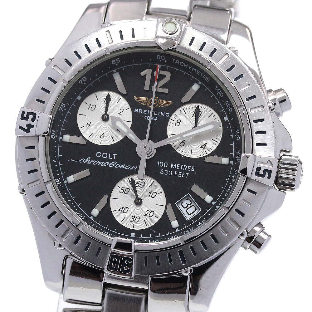 ブライトリング BREITLING A53050 コルト クロノオーシャン デイト クォーツ メンズ _845577【中古】