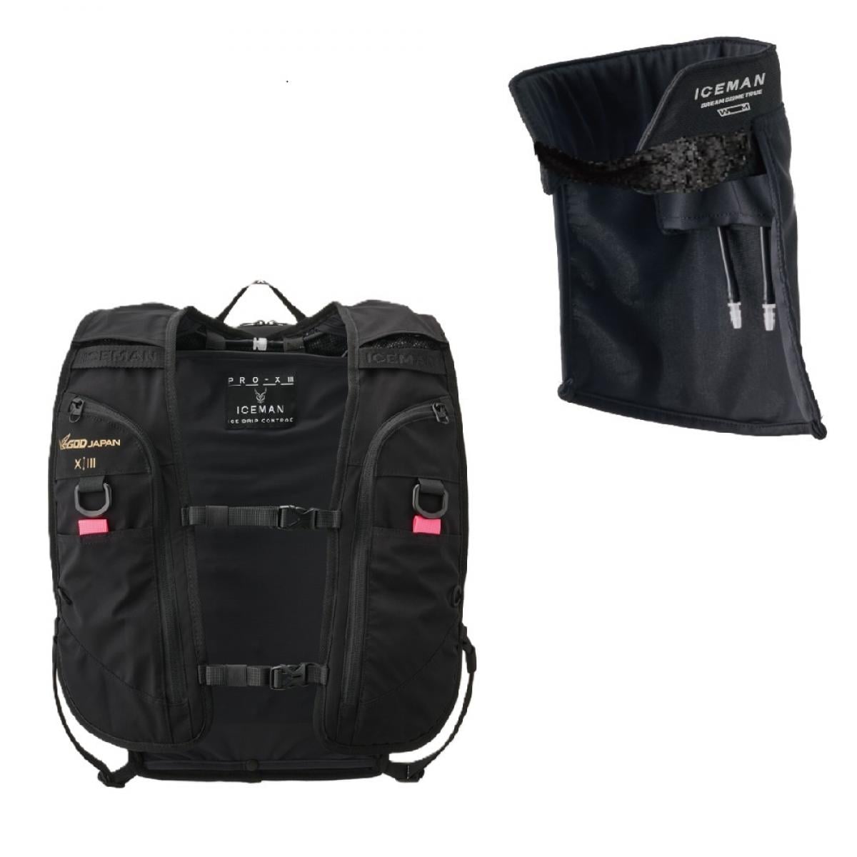【3月下旬～入荷予定】 ICEMAN PRO-X III セルマックス 2026年モデル 冷却シート式 水冷服 ICMPX3S-BLV-SET ブラック アイスマンPRO X 3 アイスマンベスト
