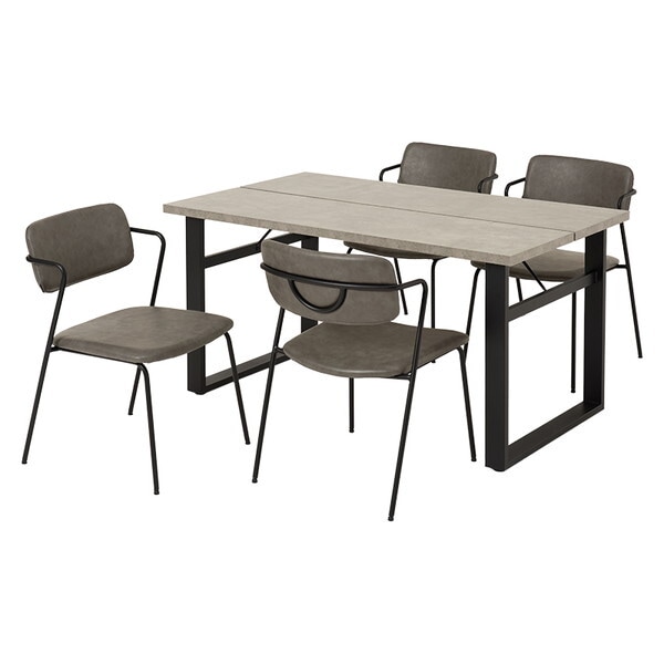 LT-4771GY-51DGY-5S ダークグレー ダイニング5点セット メーカー直送