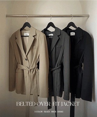 [2WAY] Belted over-fit JK