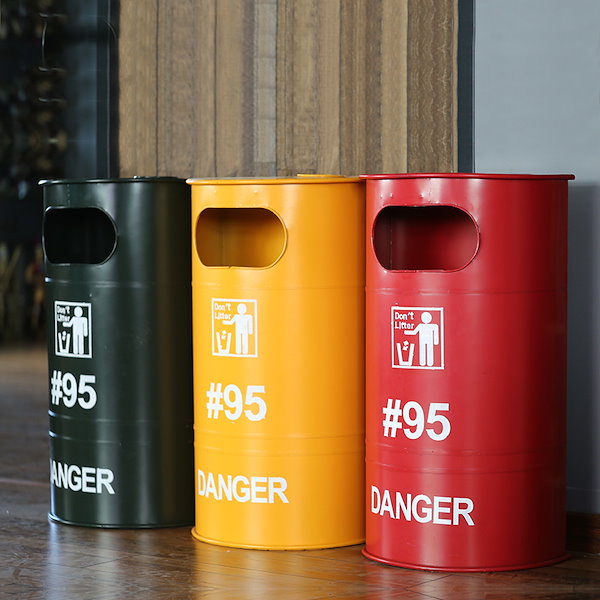Qoo10] ドラム缶調のおしゃれゴミ箱 ドラム缶ゴミ箱